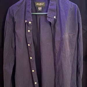 Eddie Bauer Navy Plaid Shirt